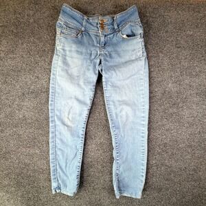 Wax Jean But I Love You Jeans Womens 28x25 Blue Denim Cotton Skinny Leg Low Rise